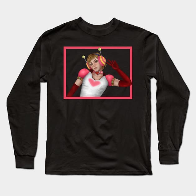 Cute Heather Princess Heart Long Sleeve T-Shirt by Minmoji